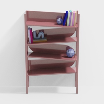 Scandinavian Magazine Cabinet,pink