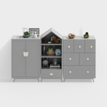 Modern Chest of Drawers,gray