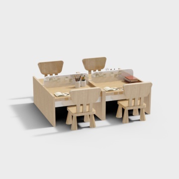 Nordic kindergarten children's desks and chairs