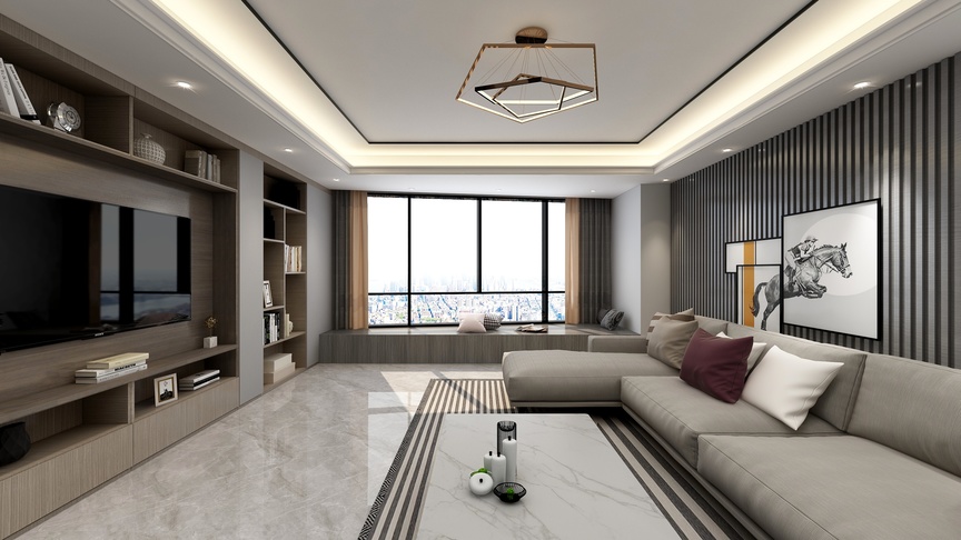 星空设计desgin-现代简约44㎡装修效果图