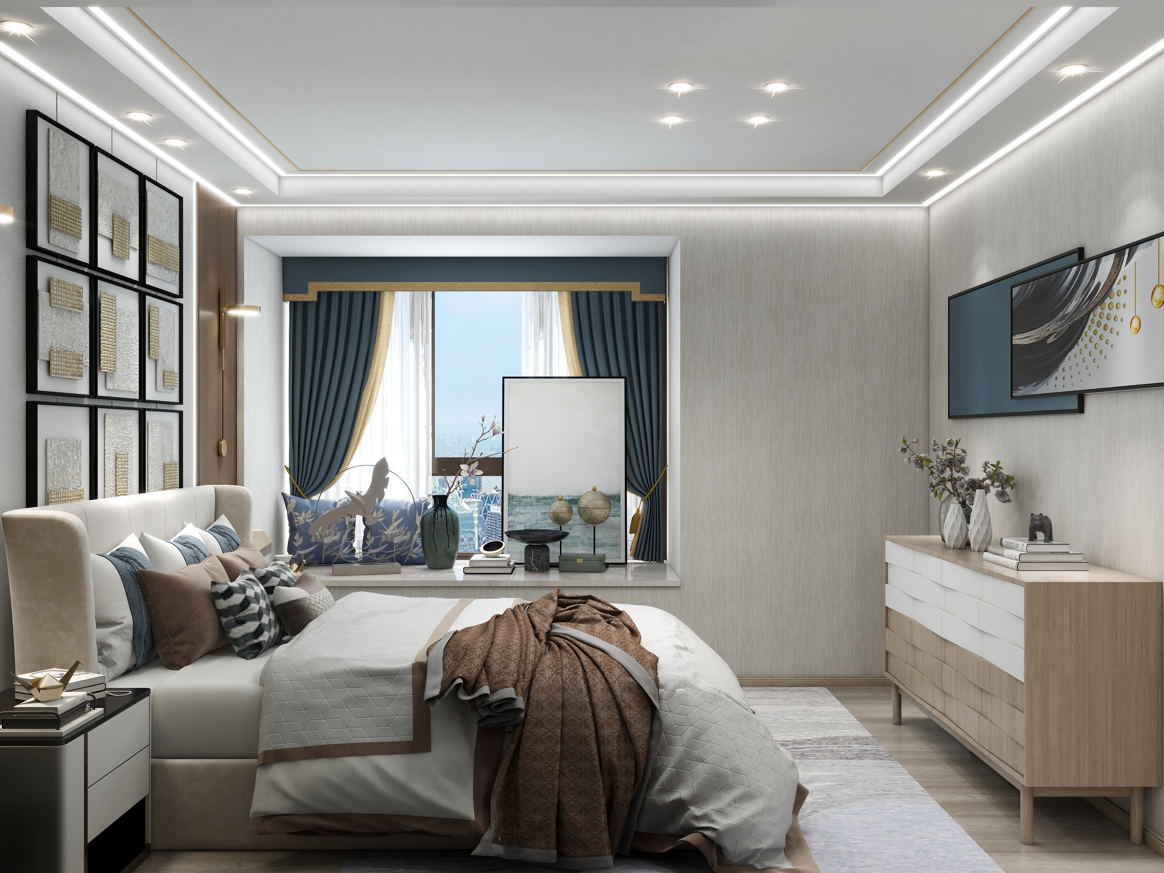 湛智华-新中式166平4房装修效果图