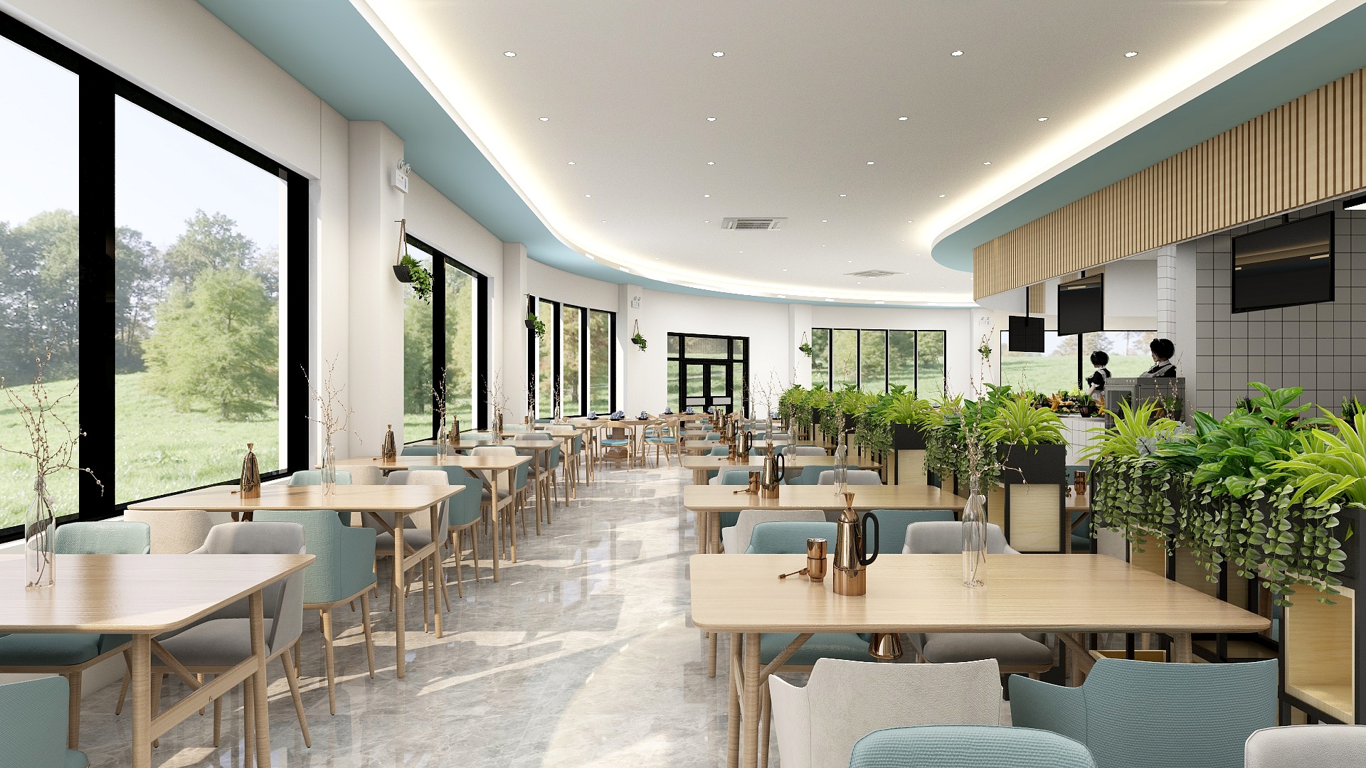 和易装饰-食堂超市改开放装修效果图