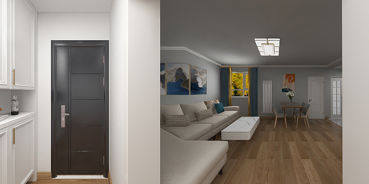 孔设计的效果图-东坝三居方案-装修设计方案