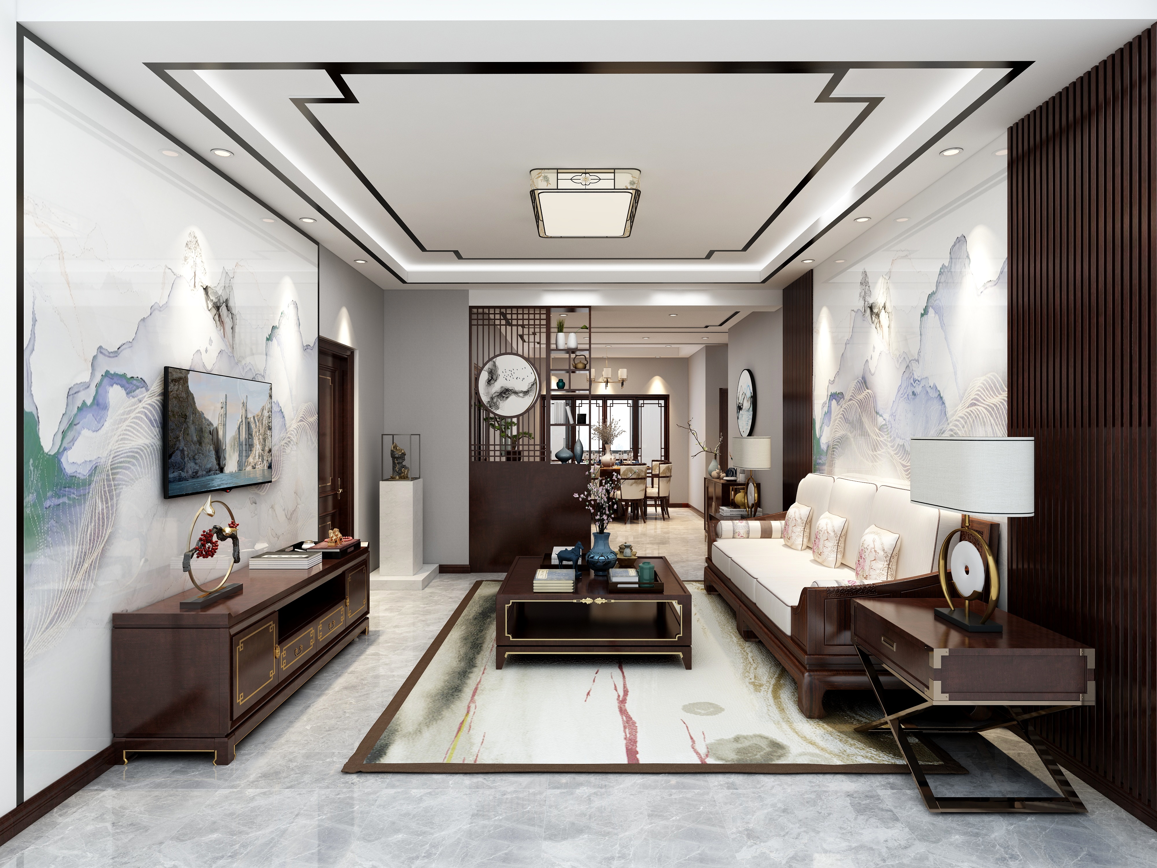 楚楚cc-木色中式-装修设计方案