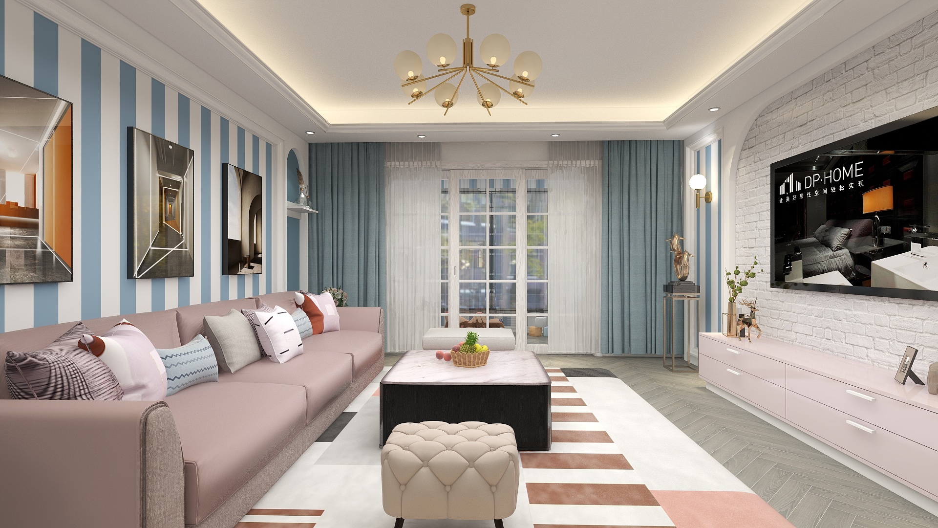 陈末m-设计狂想6-蓝海世界-地中海客餐厅-装修设计方案