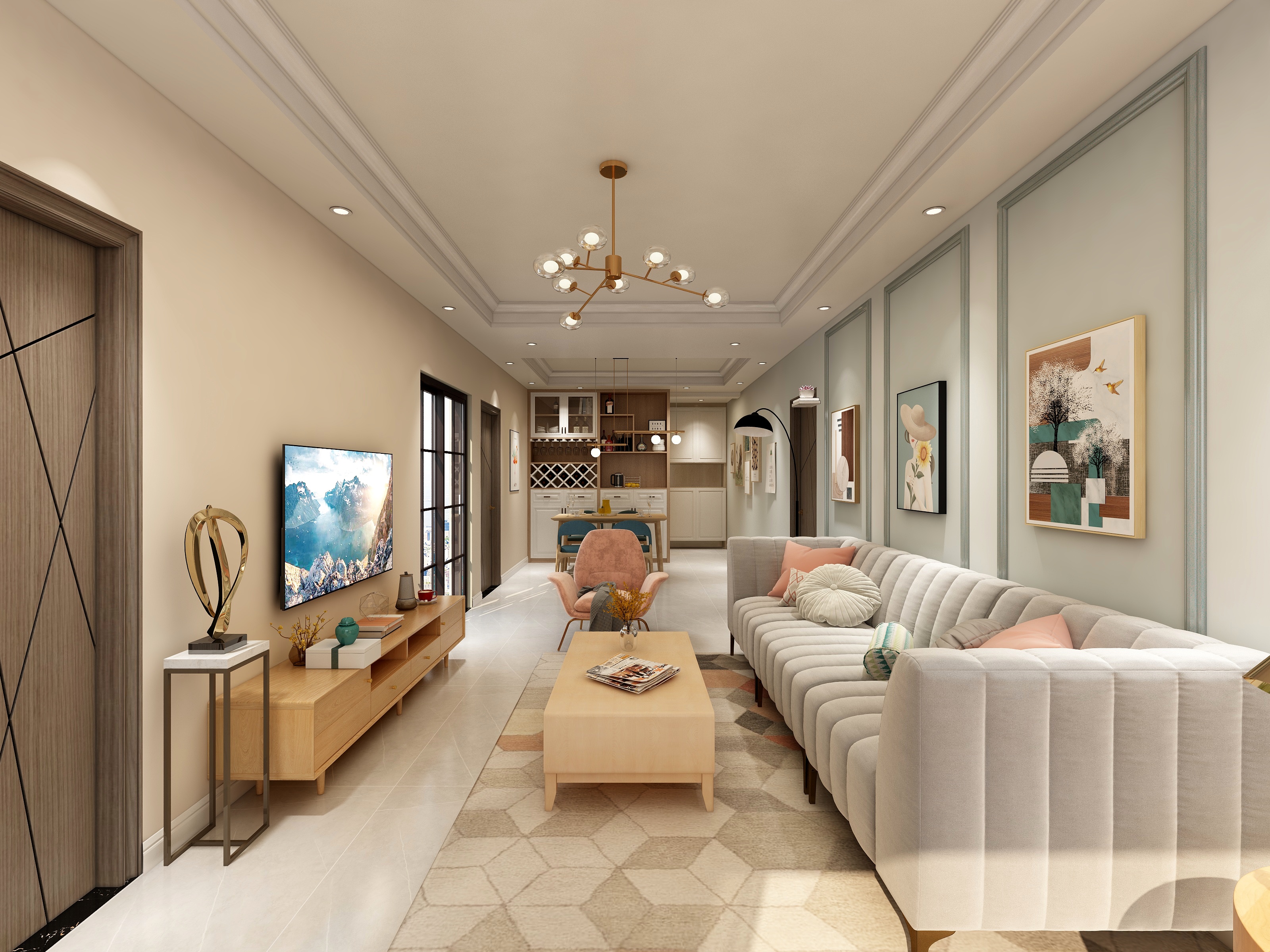 雷云YswjFj-观山洞110平方米装修效果图