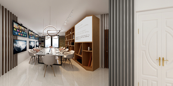 九十度装修0998-北湖嘉园-90度办公室效果图-装修设计方案