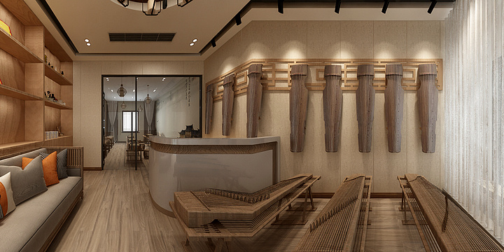 张毅-天籁之音-古筝坊-新中式-静谧-装修设计方案