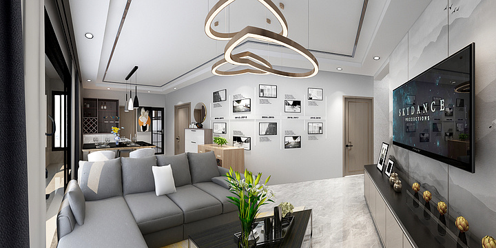 188****7797CbYR-瑞和园89.50㎡B户型3室2厅1卫-装修设计方案