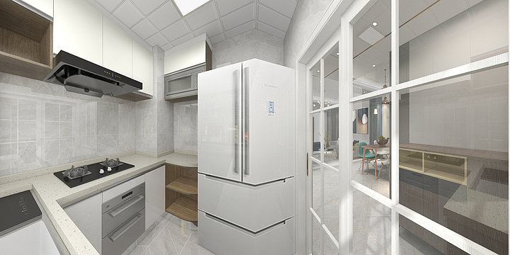 H黄玉建-德信海德公园83.00㎡A2’3室2厅1卫1厨-装修设计方案