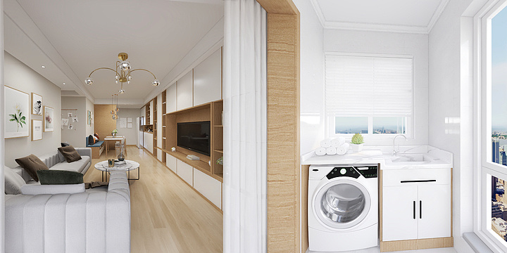 360丨全景效果图-阳光城檀府-现代简约-装修设计方案