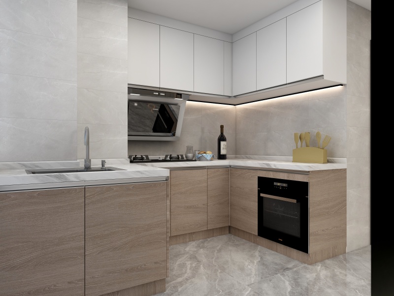 Modern Minimalist Gray Kitchen Design