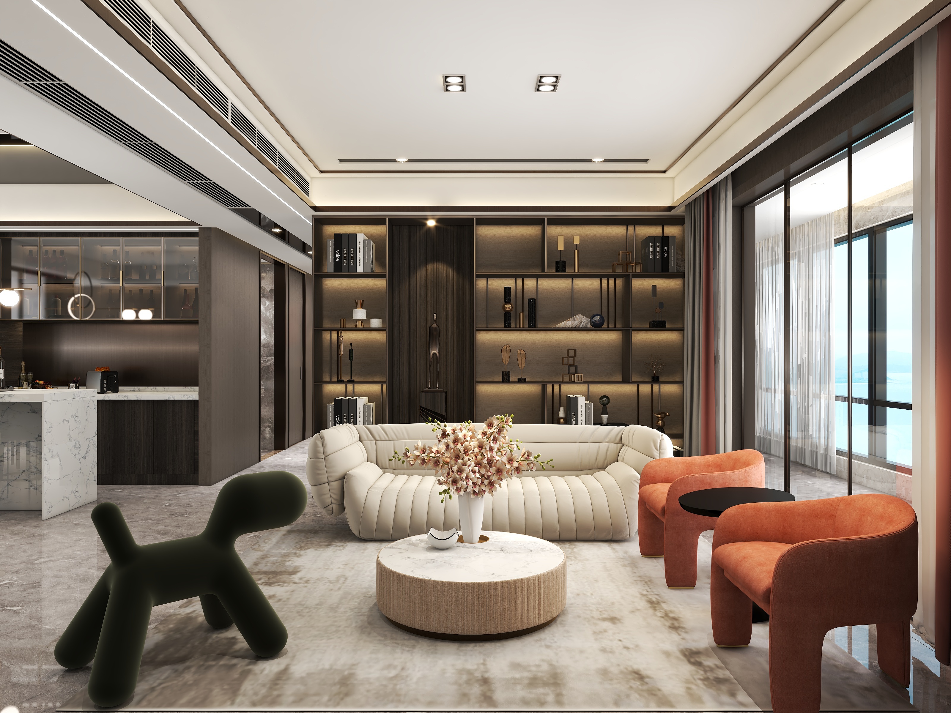 至简名设一钱春-【错位时空】150平现代轻奢主义三居室装修效果图