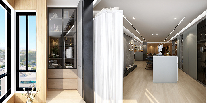 设计416-灰系列现代效果图12-装修设计方案