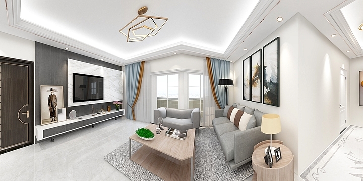 临邑马可波罗瓷砖专卖店-东海院子147平方-装修设计方案