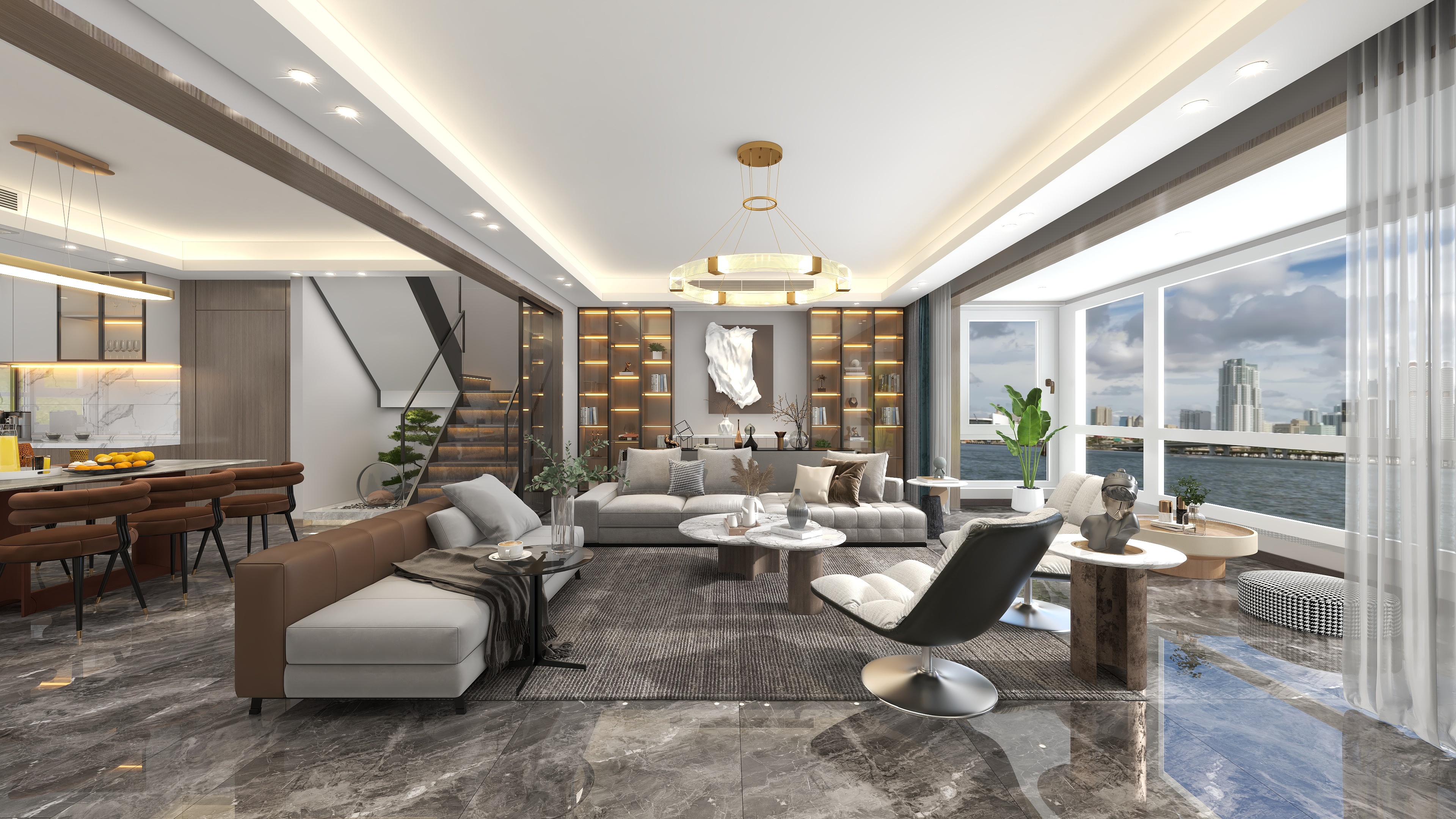 沈阳丶彭晨-别墅二层现代风格装修效果图