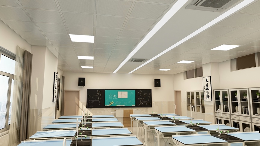 设计师Qin-学校化学物理实验教室装修效果图
