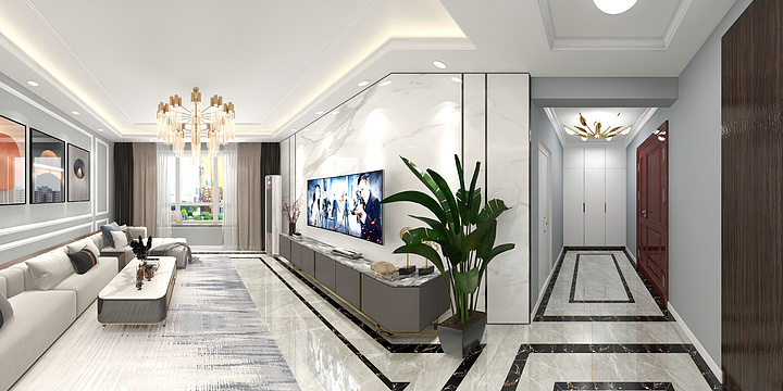 鸿匠装饰工程有限公司-福泽园效果图方案二-装修设计方案
