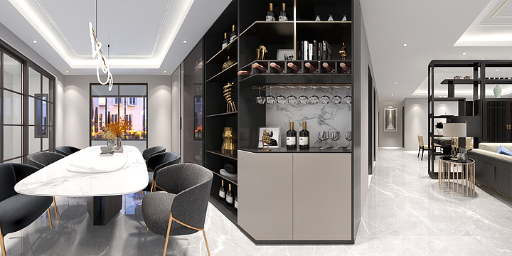 祥苑装饰设计总监刘强-中南府175平方-装修设计方案