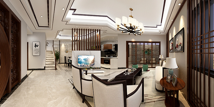 飞设计作品-碧桂园胡先生1楼-装修设计方案