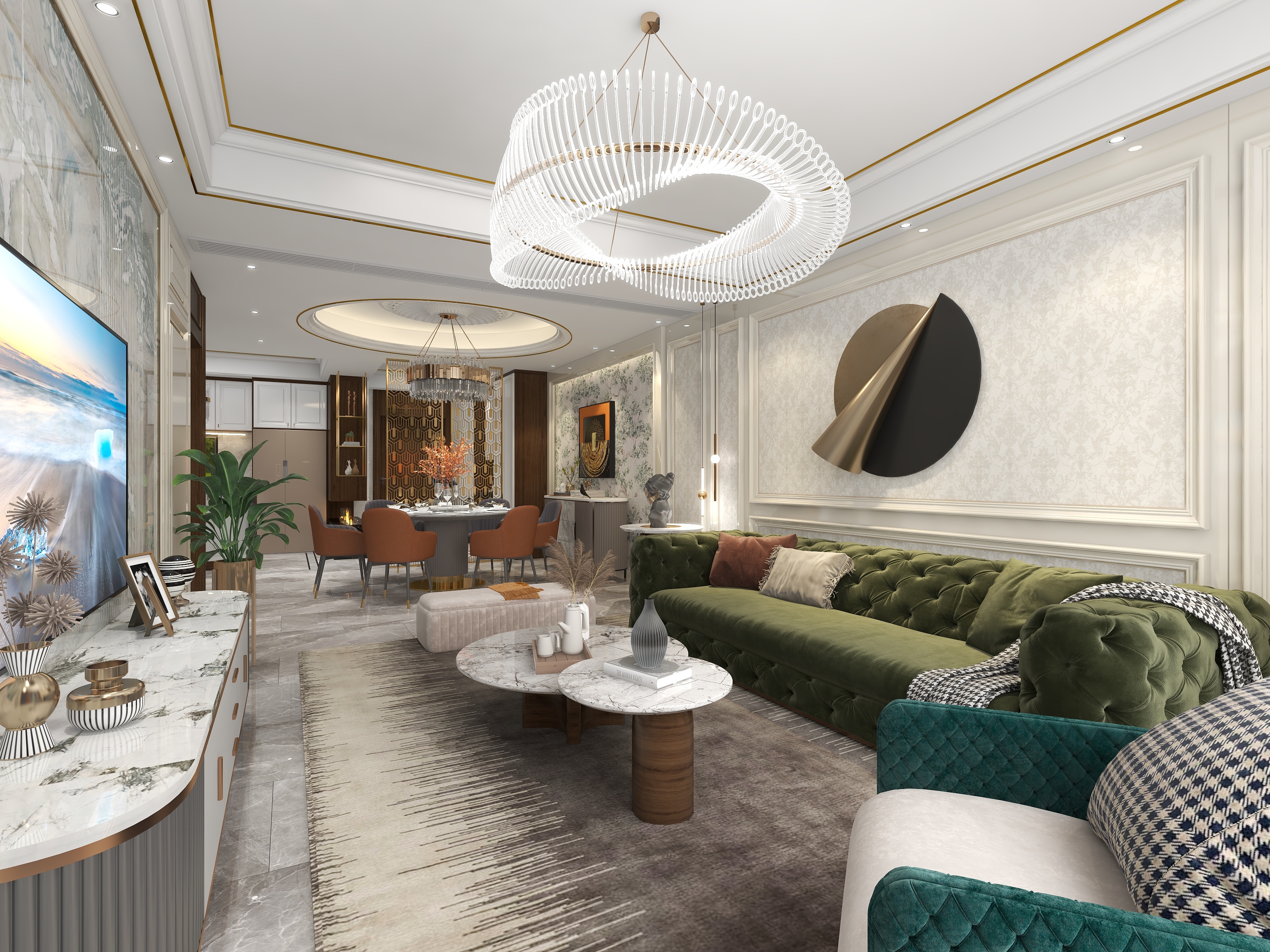 WeM室内设计-献县7号院简欧87㎡1室装修效果图