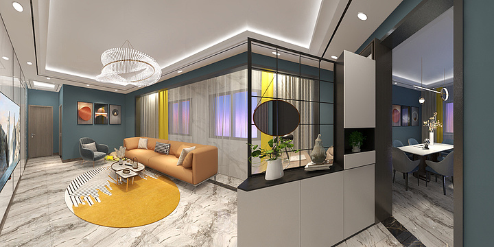 JC设计1058-瑞和园89.50㎡B户型3室2厅1卫-装修设计方案