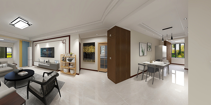 郝然-安联生态城5-1-804材料选定后效果135平米-装修设计方案