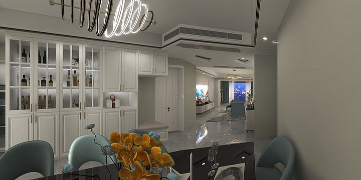 磐安云华-锦翔名府1-1202（酒柜方案2）-装修设计方案