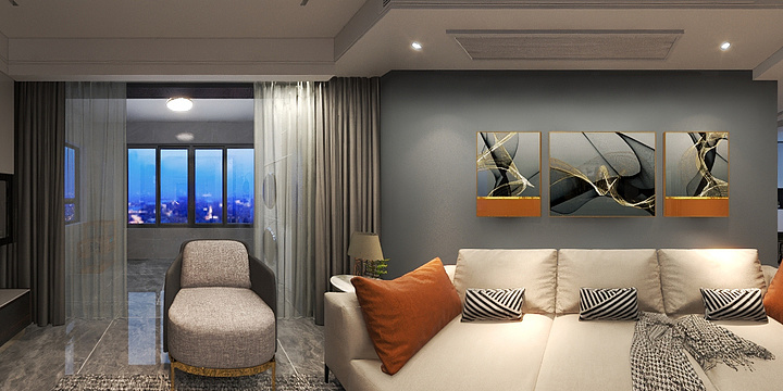 全景720度效果-国贸天悦-装修设计方案