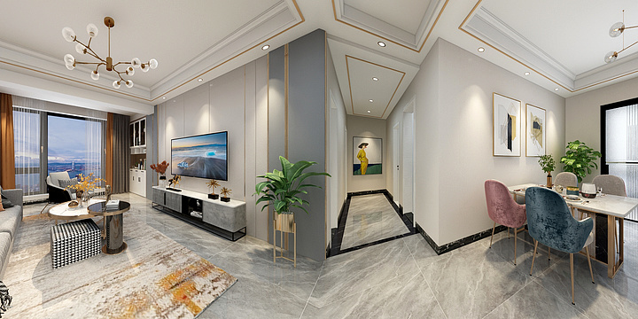 A于思琴装饰装修设计-美高梅12栋A05户型-装修设计方案