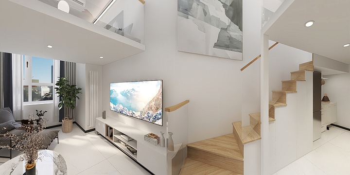 南落柒-方立方33㎡效果-装修设计方案