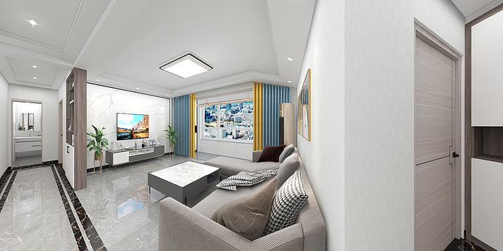 元素空间设计Yan-鲁宁国际2-2-501-装修设计方案