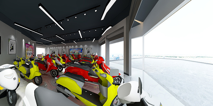 亦轻-电瓶车店-装修设计方案