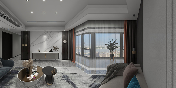 乾坤背景高邮分公司-吾悦龙蟠里7-1801-装修设计方案