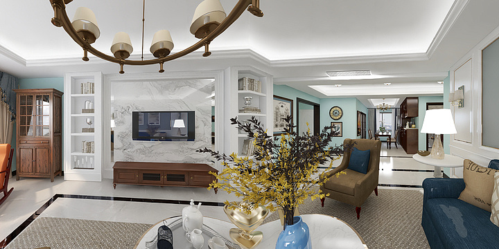 许千石-南湖一号美式田园-装修设计方案