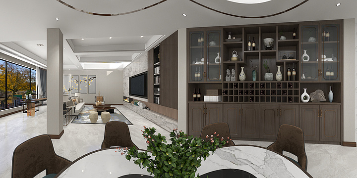 天邻国际设计工程-长泰御园新中式北进户-装修设计方案