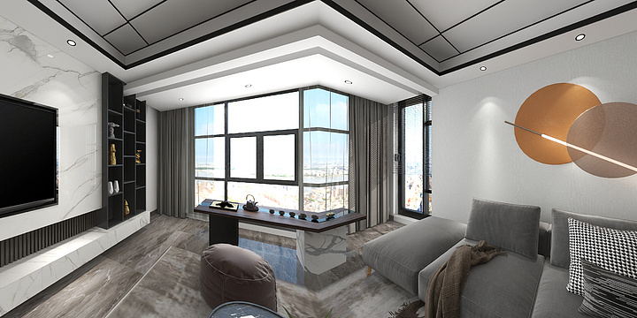 宁嘉文-125三居现代高级灰水映豪庭-装修设计方案