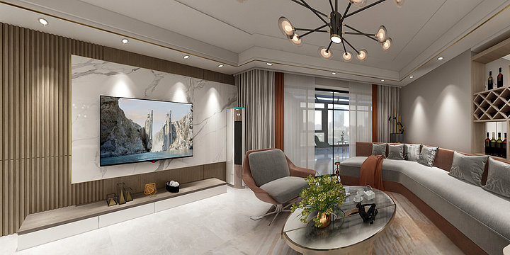 一行室内设计-木羌城春天-装修设计方案