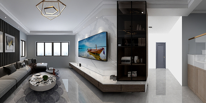 望东来-歌尔绿城桃园里106.00㎡A户型3室3厅1卫1厨0307-0902-装修设计方案