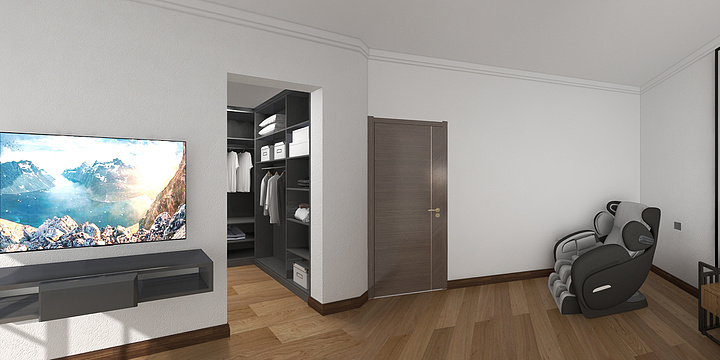 杨家匠装修工程有限公司-九龙台主卧-装修设计方案