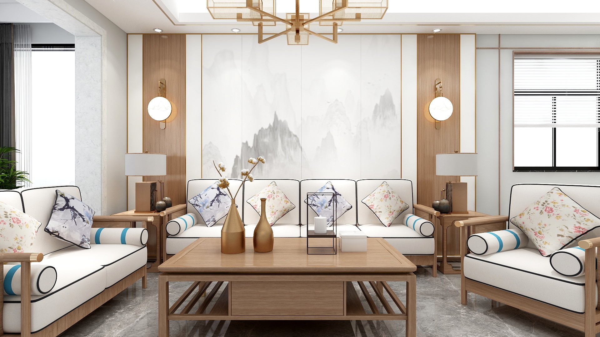 i项目-119方万通逸城三居装修效果图