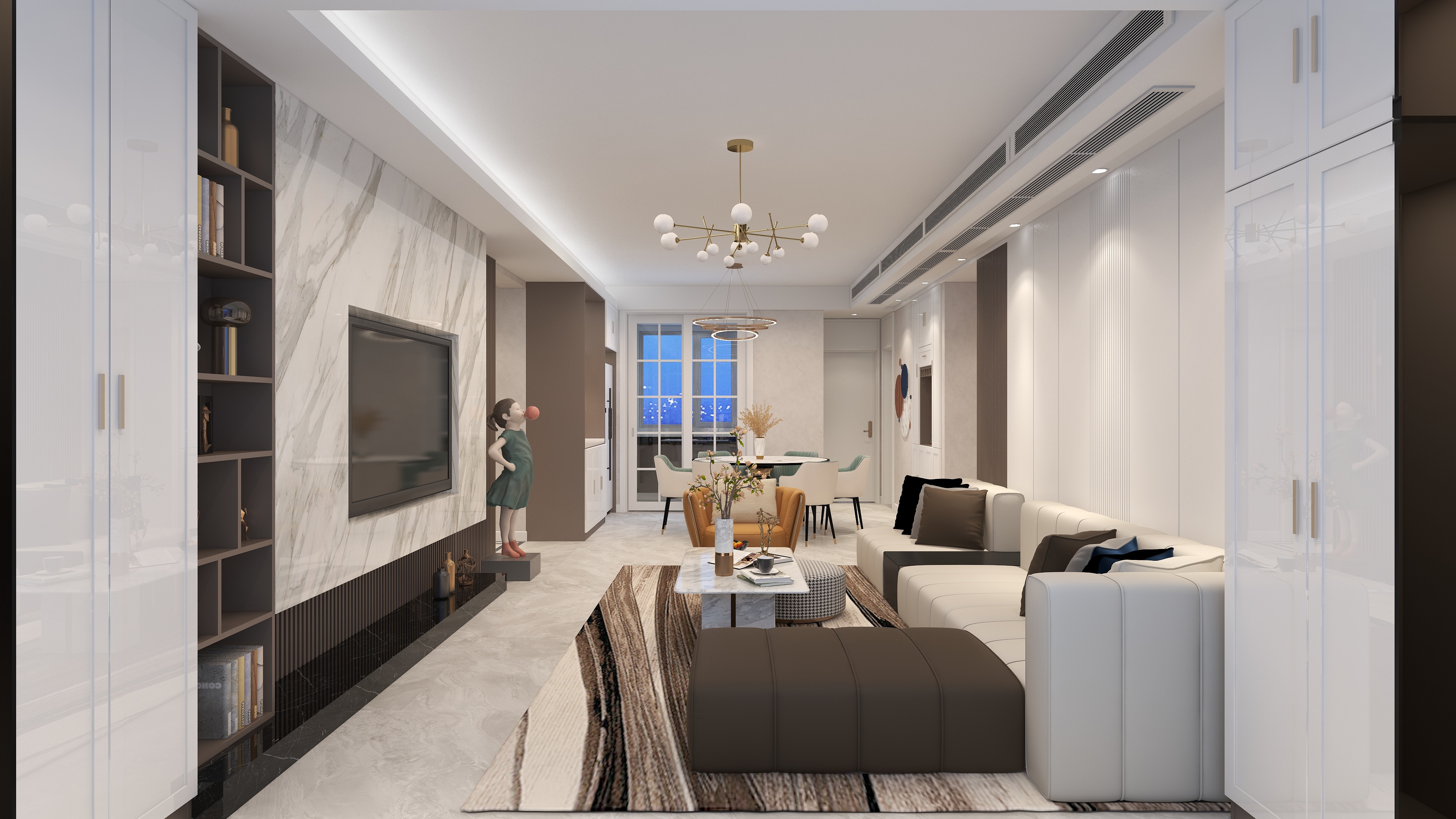 拾尧工作室-三棵树-中央豪庭-装修设计方案