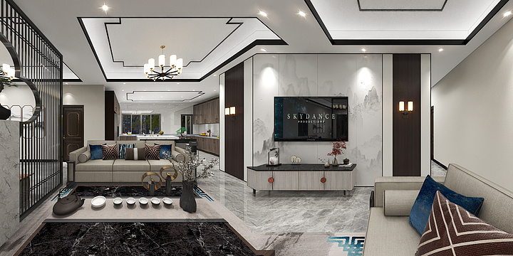 Oneplusone空间设计-青伊湖自建别墅-装修设计方案