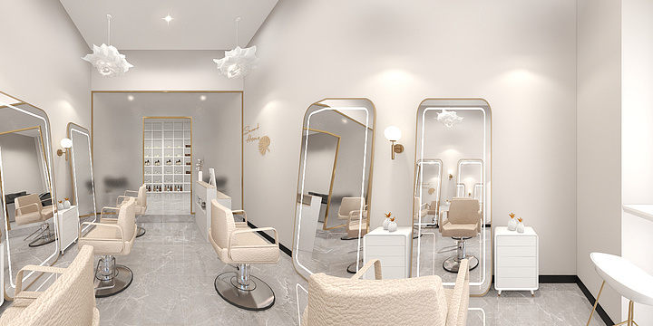 MOCAI-市中心理发店效果-装修设计方案