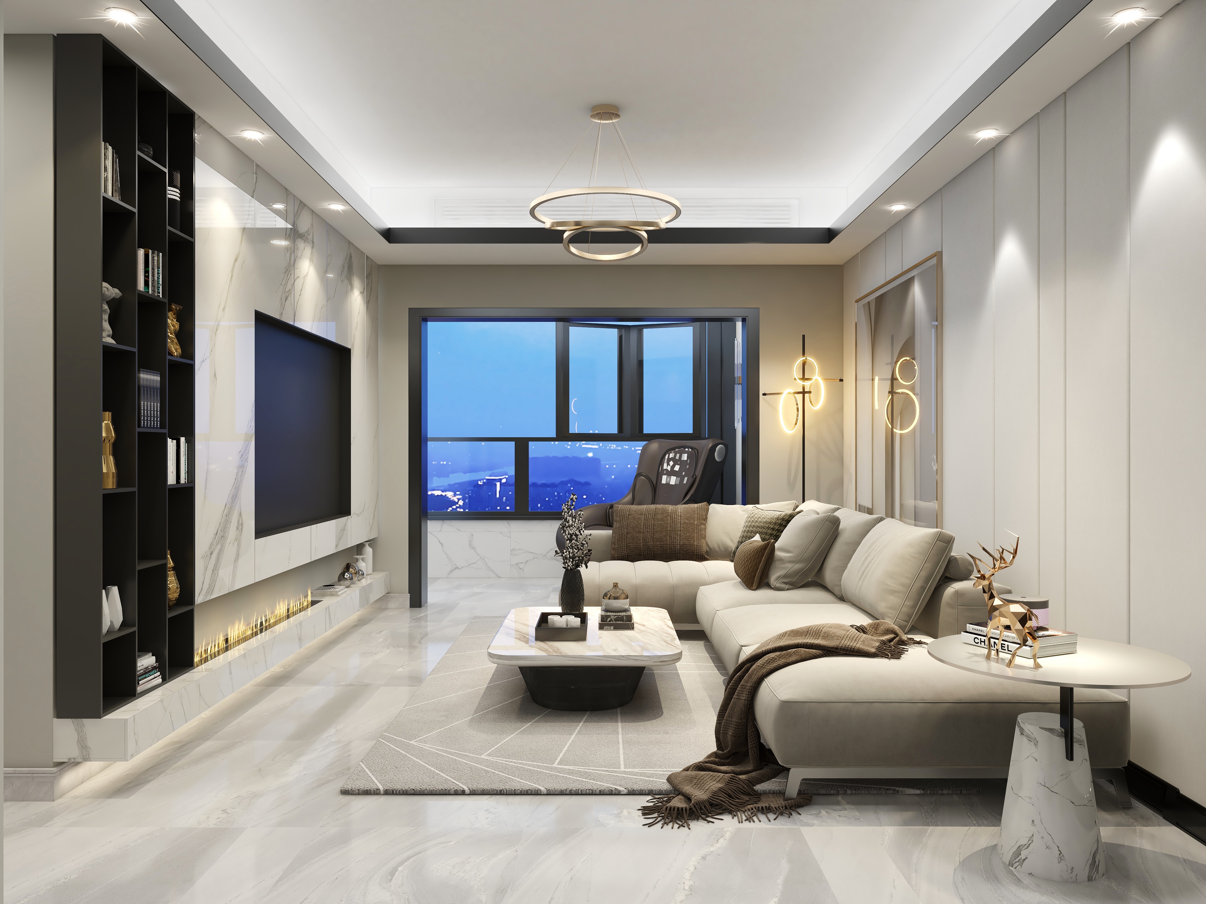 全案设计陈有为-荆州海墅湾108m²现代风格-装修设计方案