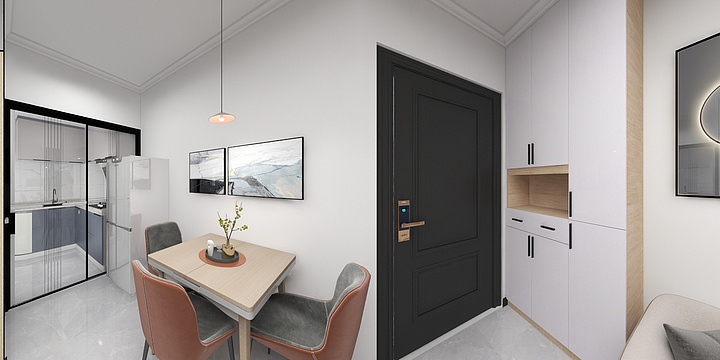 Space-青山-长庆小时代40㎡2室-装修设计方案