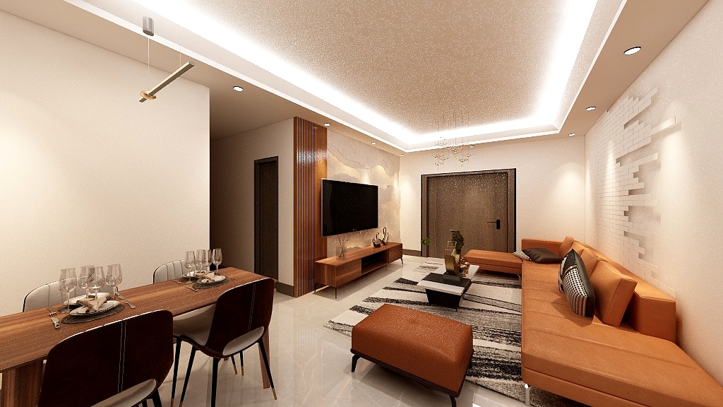 商丘兰庭装饰工程有限公司-永威城五期D建面89m2-装修设计方案