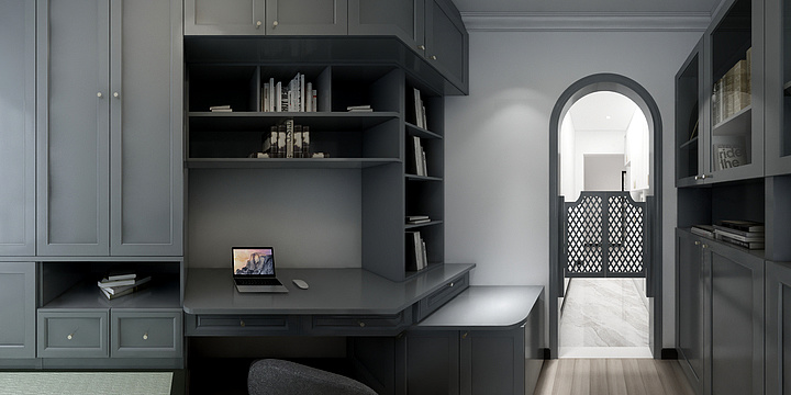 常高升-钢城水岸美式轻奢-装修设计方案