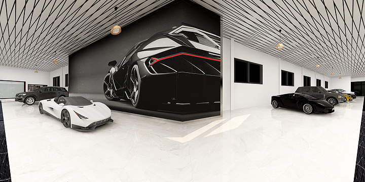 设计元素HUWEI-鹏程精品二手车-装修设计方案