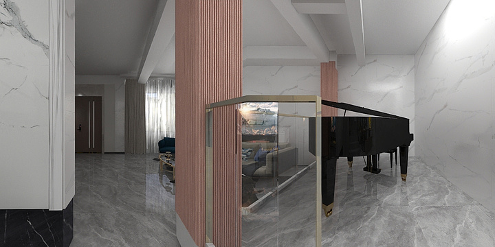 别墅大宅设计陈如生-世茂上游别墅效果图一层客厅-副本-装修设计方案